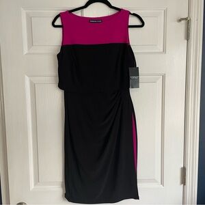American Living Hot Pink and Black Sheath Dress